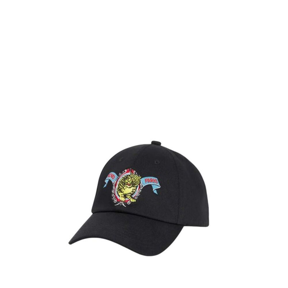 Kenzo Men Cotton Cap With `Kenzo Jumping Tiger` Embroidery